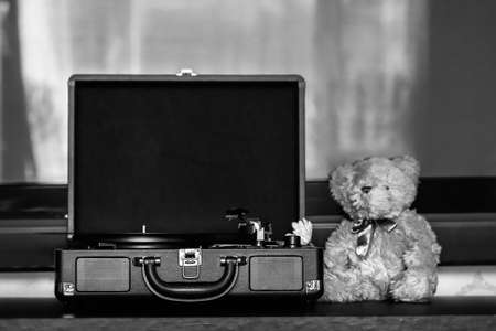 Nostalgic children's music concept in the apartment.の写真素材