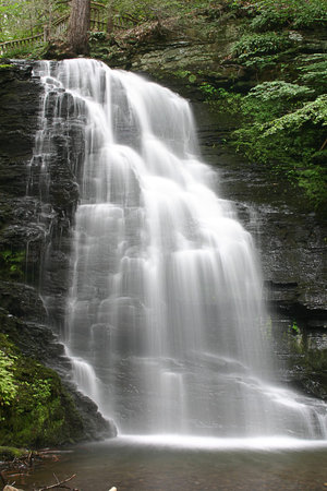 Bridal Veil Falls at Bushkill Falls PA の写真素材