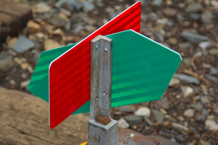 Switch indicator on a switch at Turning Point park.