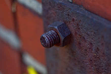 Rusty Bolt on the side of an old Factory