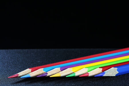 Colorful stationery For drawing and paintingの写真素材
