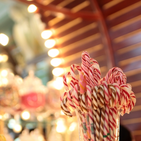 Traditional christmas candyの写真素材