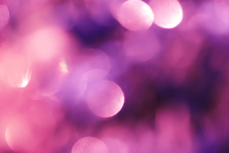 Abstract background with bokeh defocused lights and shadow. Multicolors bokeh. Vintage style. Disco...