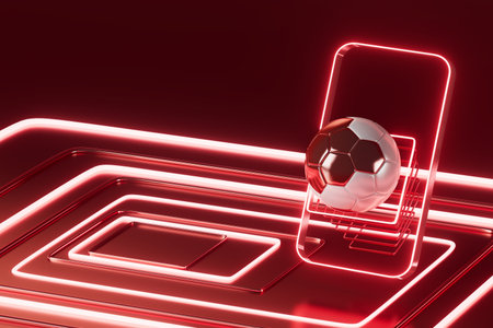 football balls object, sport ball design, football element concept, 3d illustration, abstract...
