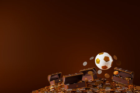 3d football object design. realistic rendering. abstract futuristic background. 3d illustration. motion geometry concept. sport competition graphic. tournament game bet content. soccer ball element.の写真素材