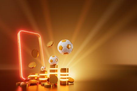 3d football object design. realistic rendering. abstract futuristic background. 3d illustration. motion geometry concept. sport competition graphic. tournament game bet content. soccer ball element.の写真素材