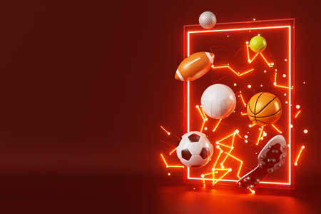 3d football object design. realistic rendering. abstract futuristic background. 3d illustration. motion geometry concept. sport competition graphic. tournament game bet content. soccer ball element.の写真素材