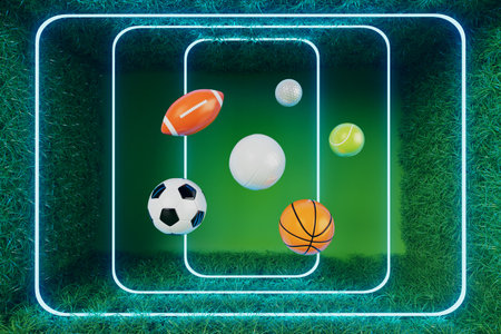 3d football object design. realistic rendering. abstract futuristic background. 3d illustration. motion geometry concept. sport competition graphic. tournament game bet content. soccer ball element.の写真素材