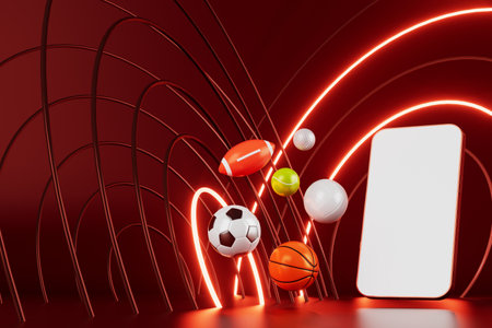 3d football object design. realistic rendering. abstract futuristic background. 3d illustration. motion geometry concept. sport competition graphic. tournament game bet content. soccer ball element.の写真素材