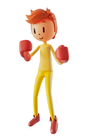 person cartoon character boy and girl with sports objects. 3d illustration. fitness activity action. man in a sports game. healthy concept. 3d ball. exercise action.smartphone smartwatch design.の写真素材