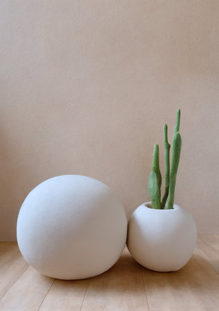 simple background empty wall. ai generated. minimal decoration interior. clean illustration concept. copy space. indoor design. easy lifestyle. comfortable object simple element decor white modern artの素材