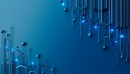 technology hitech 3d background. 3d illustration. futuristic backdrop design. abstract object element. future wallpaper symbol. copy space. digital graphic. communication network glowing. simple lightの写真素材