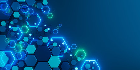 technology hitech 3d background. 3d illustration. futuristic backdrop design. abstract object...