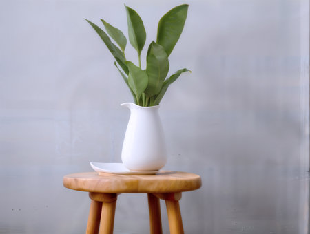 simple background empty wall. ai generated. minimal decoration interior. clean illustration concept. copy space. indoor design. easy lifestyle. comfortable object simple element decor white modern artの素材