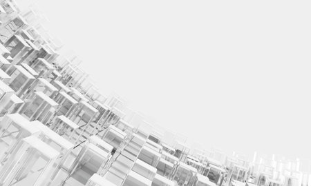 technology hitech 3d background. 3d illustration. futuristic backdrop design. abstract object element. future wallpaper symbol. copy space. digital graphic. communication network glowing. simple lightの写真素材
