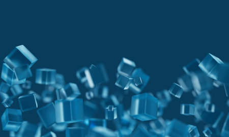 technology hitech 3d background. 3d illustration. futuristic backdrop design. abstract object element. future wallpaper symbol. copy space. digital graphic. communication network glowing. simple lightの写真素材
