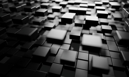 technology hitech 3d background. 3d illustration. futuristic backdrop design. abstract object element. future wallpaper symbol. copy space. digital graphic. communication network glowing. simple lightの写真素材