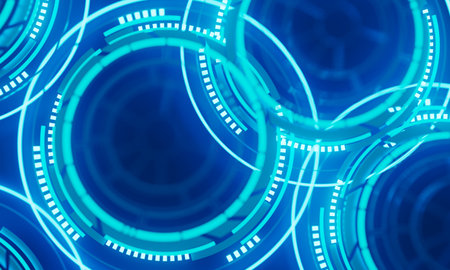 technology hitech 3d background. 3d illustration. futuristic backdrop design. abstract object...