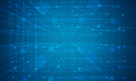 technology hitech 3d background. 3d illustration. futuristic backdrop design. abstract object element. future wallpaper symbol. copy space. digital graphic. communication network glowing. simple lightの写真素材