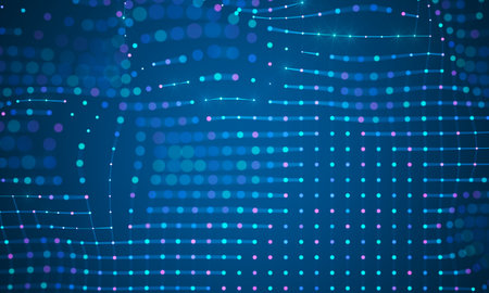 technology hitech 3d background. 3d illustration. futuristic backdrop design. abstract object element. future wallpaper symbol. copy space. digital graphic. communication network glowing. simple lightの写真素材