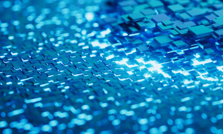 technology hi tech 3d background. 3d illustration. futuristic backdrop design. abstract object...
