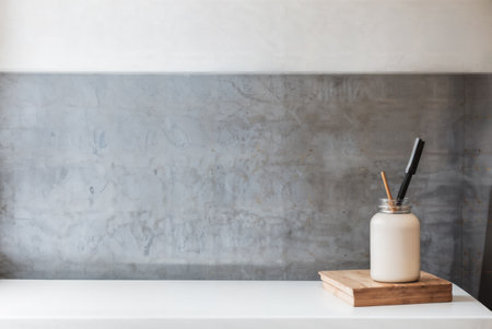 simple background empty wall. ai generated. minimal decoration interior. clean illustration concept. copy space. indoor design. easy lifestyle. comfortable object simple element decor white modern artの素材