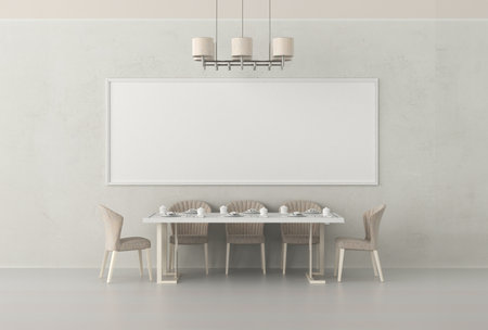 frame 3D interior illustration, wall design modern, empty space creative, 3D background blank canvas, room design mockup, home photo rendering, simple indoor style, architecture art picture copy spaceの写真素材