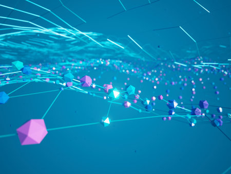 3d background images illustration. technology hi-tech rendering. 3d geometric abstract wallpaper. digital design graphic art. futuristic tech element. display decoration poster template backdrop spaceの写真素材
