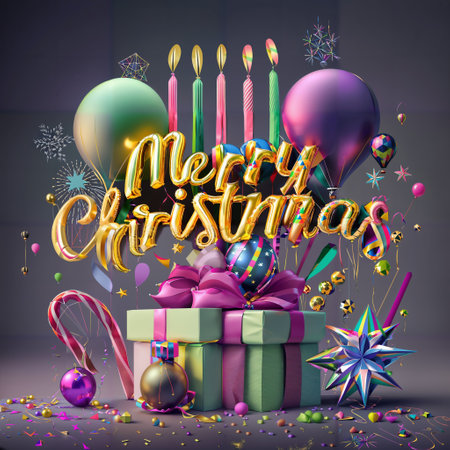 happy new year festival party, graphic abstract design. celebration geometric. happy decoration idea. 2024 number text. christmas art winter wallpaper. background sparkle rendering, 3d illustrationの素材