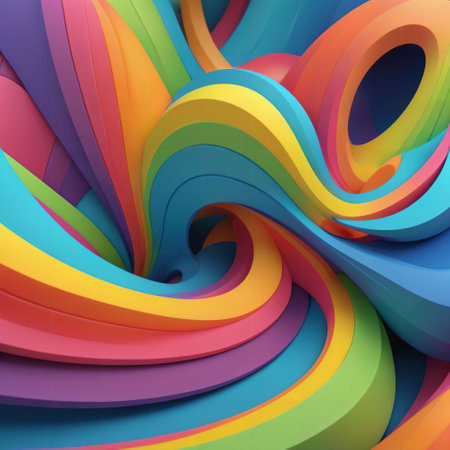 3D abstract background. colorful illustration design. freeform flow shape. curve concept minimal. motion geometry object. AI image generated. futuristic graphic. liquid fluid wave soft. art posterの素材