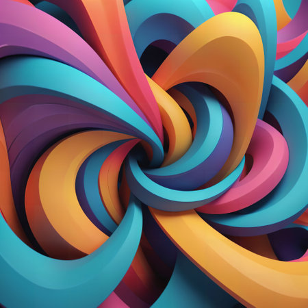 3D abstract background. colorful illustration design. freeform flow shape. curve concept minimal. motion geometry object. AI image generated. futuristic graphic. liquid fluid wave soft. art posterの素材