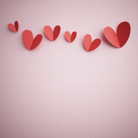 valentine day 3D illustration. red design background. celebration decoration love art. happy colour ideas. invitation card. pastel greeting holiday. cute heart gift craft. romantic abstract emotion.の写真素材