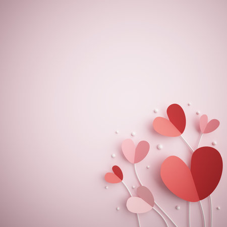 valentine day 3D illustration. red design background. celebration decoration love art. happy colour ideas. invitation card. pastel greeting holiday. cute heart gift craft. romantic abstract emotion.の写真素材