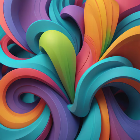 3D abstract background. colorful illustration design. freeform flow shape. curve concept minimal. motion geometry object. AI image generated. futuristic graphic. liquid fluid wave soft. art posterの素材