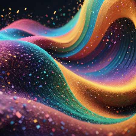 Cloud dust 3D abstract background. AI generated. art design creativity. galaxy outer space eternity. particle splashing idea motion. mystery light decoration glitter. supernova illustration. surrealの素材