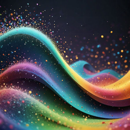 Cloud dust 3D abstract background. AI generated. art design creativity. galaxy outer space eternity. particle splashing idea motion. mystery light decoration glitter. supernova illustration. surrealの素材