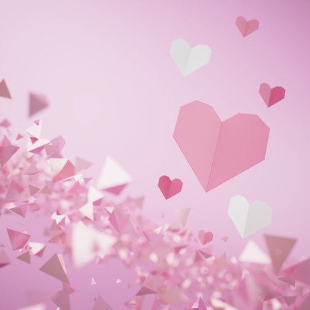 valentine day 3D illustration. red design background. celebration decoration love art. happy colour ideas. invitation card. pastel greeting holiday. cute heart gift craft. romantic abstract emotion.の写真素材