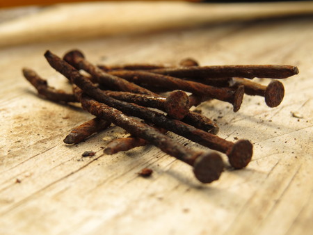 rusty nailsの写真素材