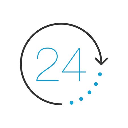 24 hour clockのイラスト素材