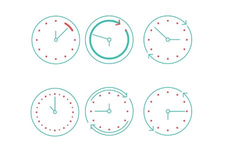 Clock icon setのイラスト素材