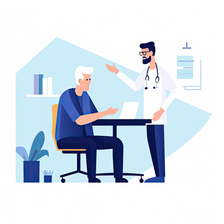 doctor and patient. health care concept. Vector illustration in flat styleの素材