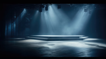 Stage Spotlight with Stage Podium Scene, Stage Spotlight on a Stage, Stage Background, Stage Spotlight on a Stage, Stage Background, Stage Spotlight on a Stage, Stage Backgroundの素材