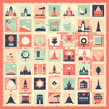 Set of travel and tourism icons in flat design style. vector illustration. Vector clipart collection, scrapbookingの素材