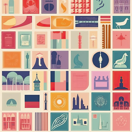 Icons set in flat design style. Travel and tourism. vector illustration. Vector clipart collection, scrapbookingの素材