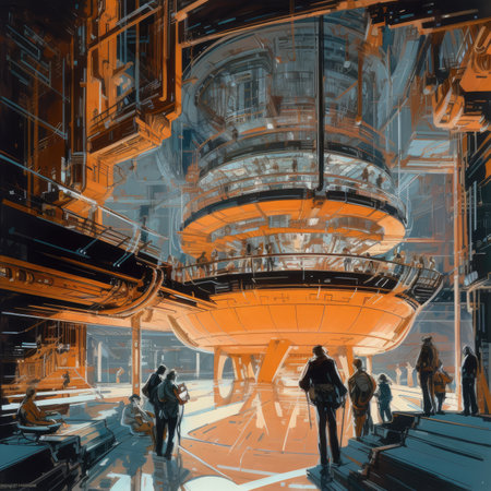 Abstract 3D illustration of a futuristic city. Futuristic architecture, Ghostpunk illustration, dark fantasy artの素材