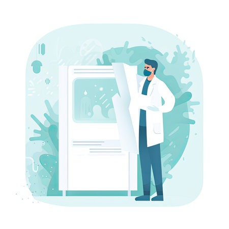 doctor in the hospital. Vector illustration in flat style. medical concept. Vector illustration in flat style, website clipart artの素材