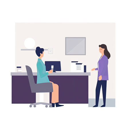 woman worker in the office scene vector illustration designicon vector illustration design. Vector illustration in a flat style, clipart website artの素材