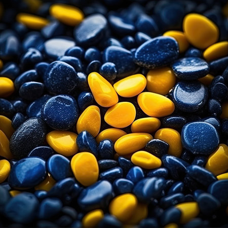 pebble stone orange blue perfectly connected photo pattern poster decor wallpaper design textured material zen smoothの素材