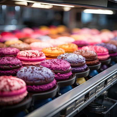 Factory workspace machine robot production mechanic conveyor photo close view professional studios lightの素材