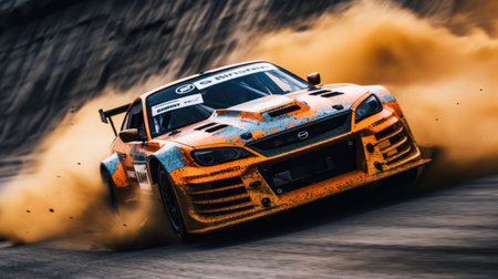 jdm japanese drifting car professional photo smoke dynamic in motion track sport jdm tuning speed photography motor japanese actionの素材